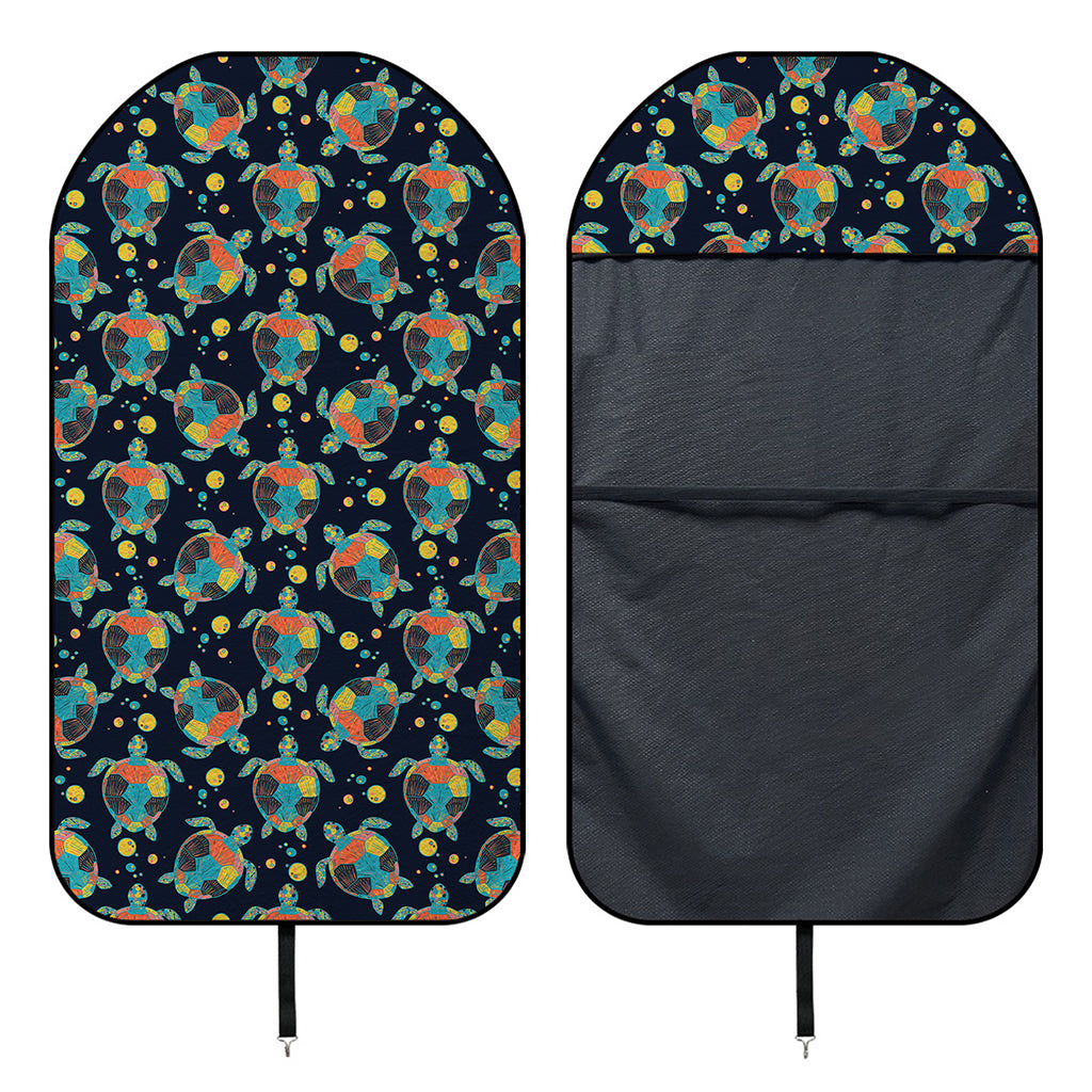 Retro Sea Turtle Pattern Print Waterproof Car Seat Cover