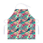 Retro Tennis Pattern Print Adjustable Apron