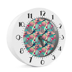 Retro Tennis Pattern Print Alarm Clock