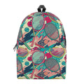 Retro Tennis Pattern Print School Backpack