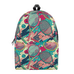 Retro Tennis Pattern Print Backpack