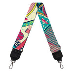 Retro Tennis Pattern Print Bag Strap