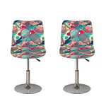 Retro Tennis Pattern Print Bar Stool Covers