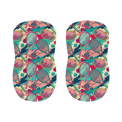 Retro Tennis Pattern Print Bar Stool Covers