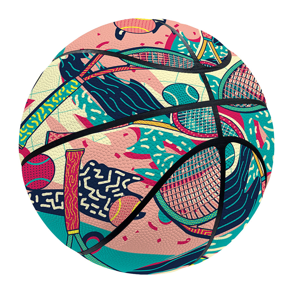 Retro Tennis Pattern Print Basketball