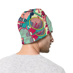 Retro Tennis Pattern Print Beanie