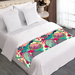 Retro Tennis Pattern Print Bed Runner