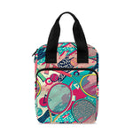 Retro Tennis Pattern Print Bible Tote Bag