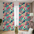 Retro Tennis Pattern Print Dimout Pencil Pleat Curtains