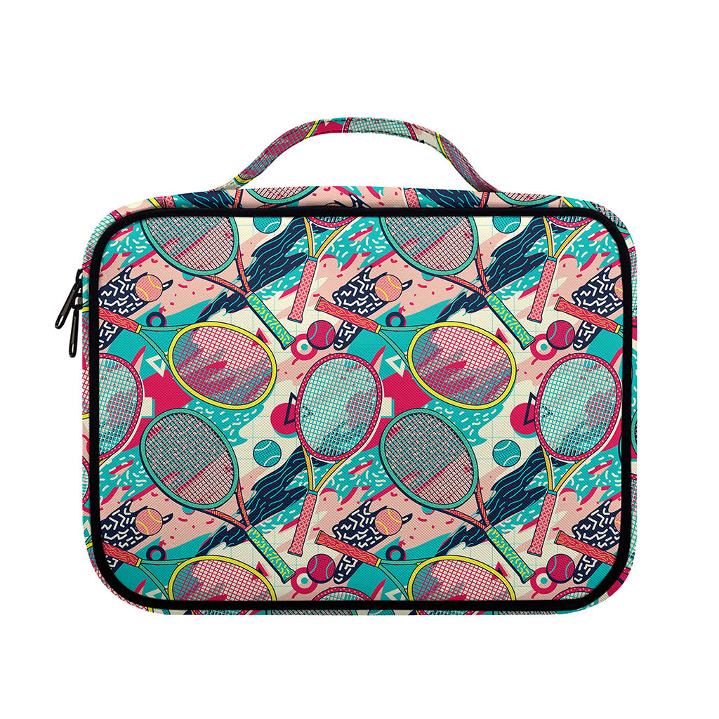 Retro Tennis Pattern Print Briefcase Bible Bag