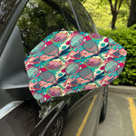 Retro Tennis Pattern Print Car Side Mirror Covers