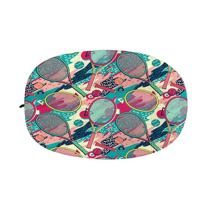 Retro Tennis Pattern Print Car Side Mirror Covers
