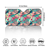 Retro Tennis Pattern Print Car Windshield Sun Shade
