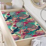 Retro Tennis Pattern Print Changing Pad Cover