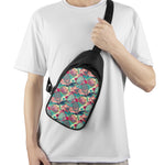 Retro Tennis Pattern Print Chest Bag