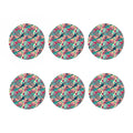 Retro Tennis Pattern Print Coaster Set