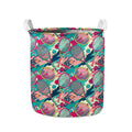 Retro Tennis Pattern Print Collapsible Laundry Basket