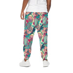 Retro Tennis Pattern Print Cotton Pants