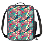 Retro Tennis Pattern Print Crossbody Lunch Bag