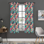 Retro Tennis Pattern Print Curtain