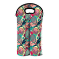 Retro Tennis Pattern Print Double Neoprene Wine Tote