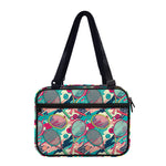 Retro Tennis Pattern Print Double Strap Bible Bag
