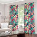 Retro Tennis Pattern Print Extra Wide Grommet Curtains