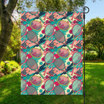 Retro Tennis Pattern Print Garden Flag