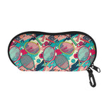 Retro Tennis Pattern Print Glasses Case