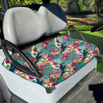 Retro Tennis Pattern Print Golf Cart Seat Cover