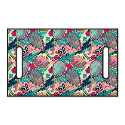 Retro Tennis Pattern Print Golf Cart Seat Cover