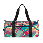 Retro Tennis Pattern Print Gym Bag
