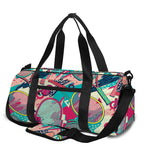 Retro Tennis Pattern Print Gym Bag