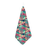 Retro Tennis Pattern Print Hand Towel