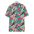 Retro Tennis Pattern Print Hawaiian Shirt