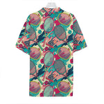 Retro Tennis Pattern Print Hawaiian Shirt