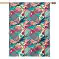 Retro Tennis Pattern Print House Flag
