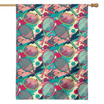 Retro Tennis Pattern Print House Flag