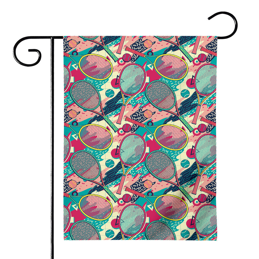 Retro Tennis Pattern Print House Flag