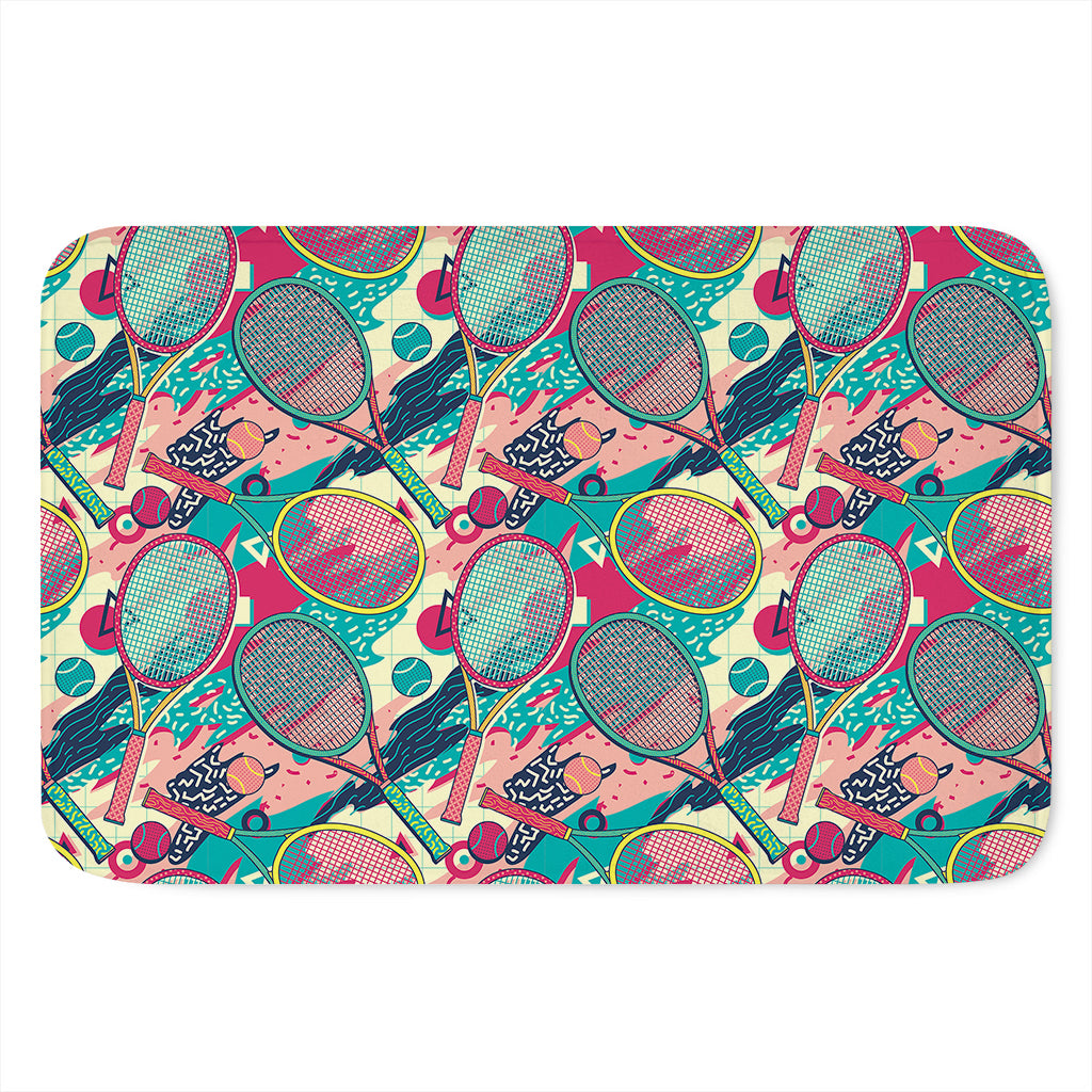 Retro Tennis Pattern Print Indoor Door Mat