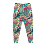 Retro Tennis Pattern Print Jogger Pants