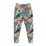 Retro Tennis Pattern Print Jogger Pants