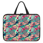 Retro Tennis Pattern Print Laptop Sleeve With Handle
