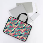 Retro Tennis Pattern Print Laptop Sleeve With Handle