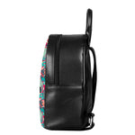 Retro Tennis Pattern Print Leather Backpack