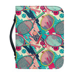 Retro Tennis Pattern Print Leather Bible Cover