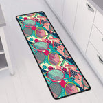 Retro Tennis Pattern Print Long Kitchen Mat