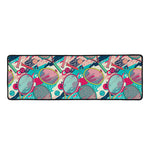 Retro Tennis Pattern Print Long Kitchen Mat