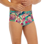 Retro Tennis Pattern Print Men's Briefs