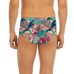 Retro Tennis Pattern Print Men's Briefs
